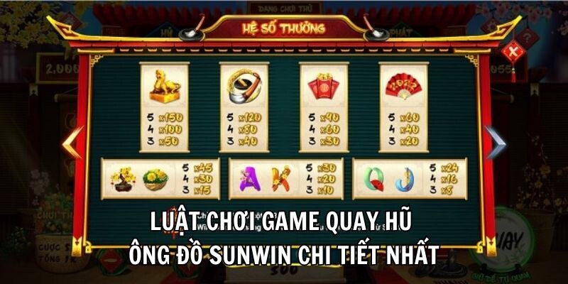 Luật chơi game quay hũ Ông Đồ Sunwin chi tiết nhất